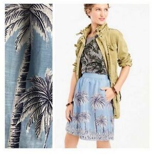 J. Crew Palm Tree Skirt